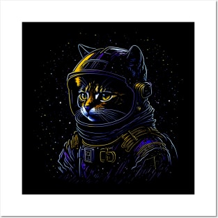 Cat Astronaut Posters and Art